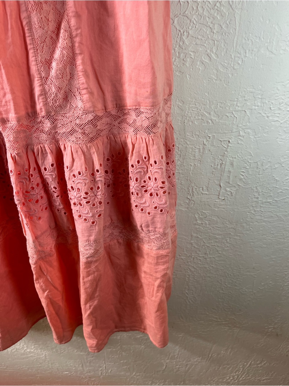 Love Shack Fancy Ayala Dress in Peach Blossom 100% Cotton - Picture 9 of 16